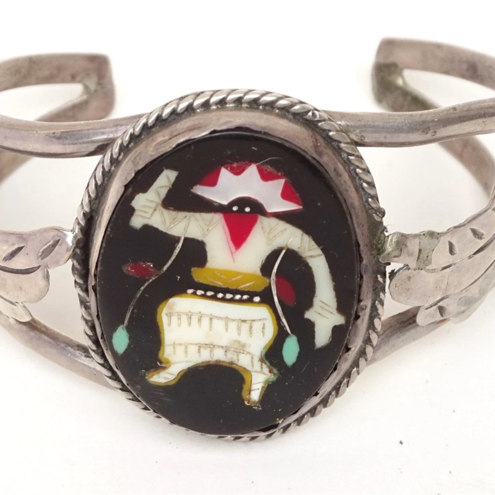 1950-60’s Vintage Zuni Gaan Dancer Kachina Cuff! Beautiful!